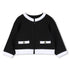 Cardigan, T-Shirt & Shorts 3-Piece Set in Black and White Karl Lagerfeld Kids