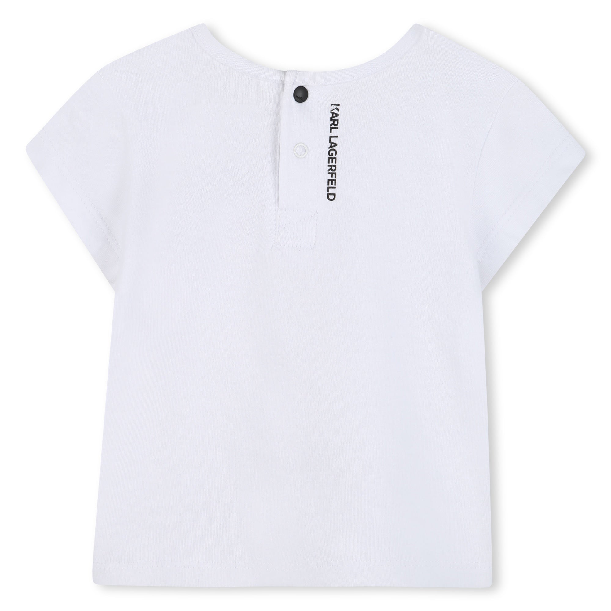 Cardigan, T-Shirt &amp; Shorts 3-Piece Set in Black and White Karl Lagerfeld Kids