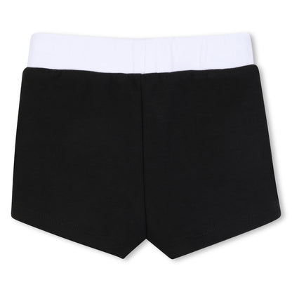 Cardigan, T-Shirt &amp; Shorts 3-Piece Set in Black and White Karl Lagerfeld Kids