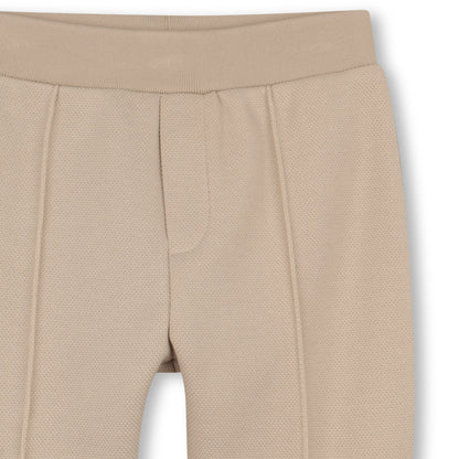 Cardigan, T-Shirt &amp; Trousers Set in Beige Karl Lagerfeld Kids