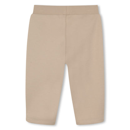 Cardigan, T-Shirt &amp; Trousers Set in Beige Karl Lagerfeld Kids