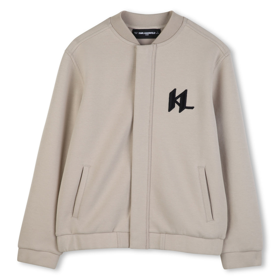 Cardigan in Beige Double Jersey Karl Lagerfeld Kids