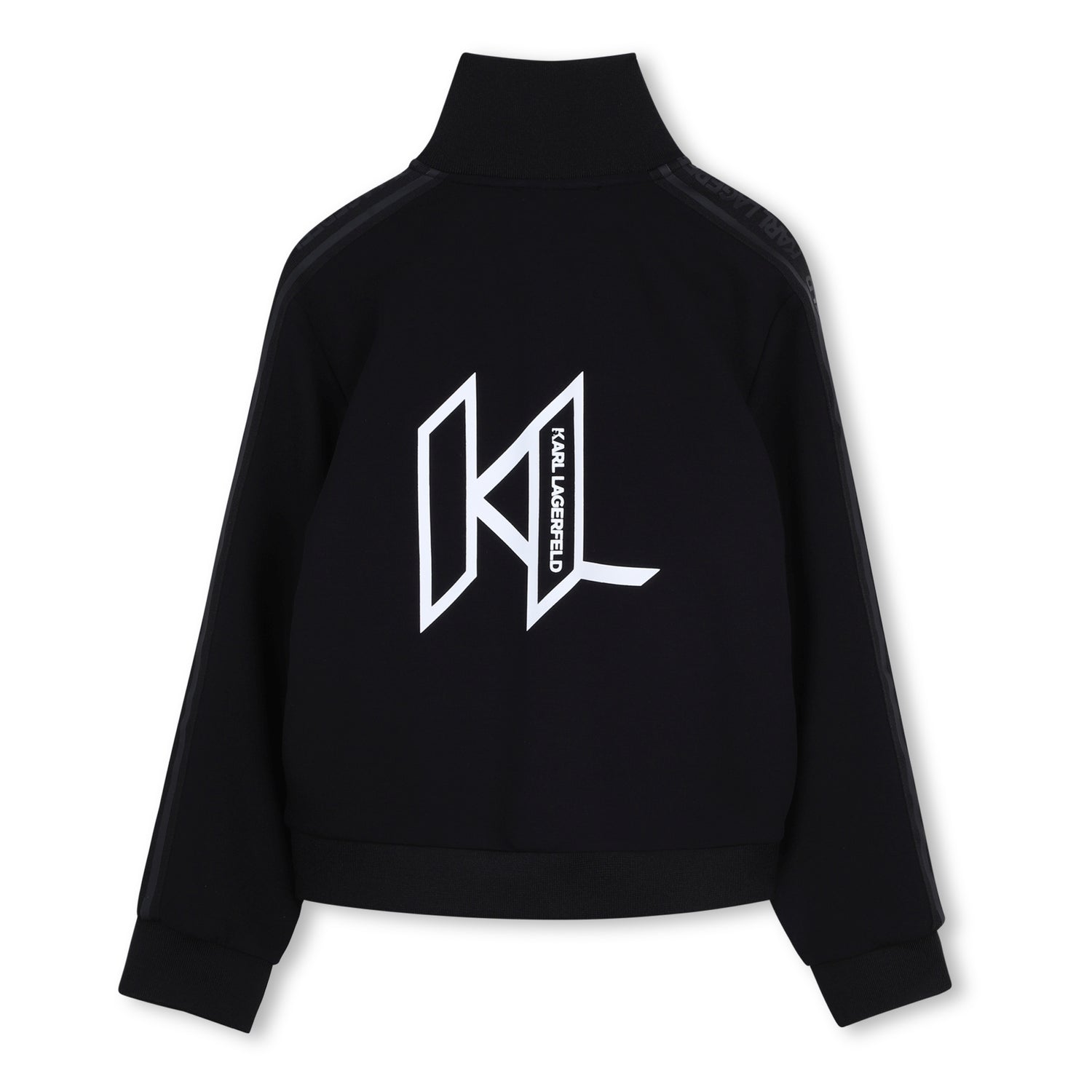 Cardigan in Black Double Jersey Karl Lagerfeld Kids
