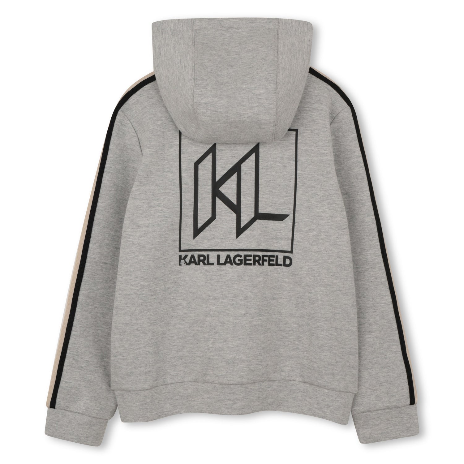 Hoodie Cardigan in Black Double Jersey Karl Lagerfeld Kids