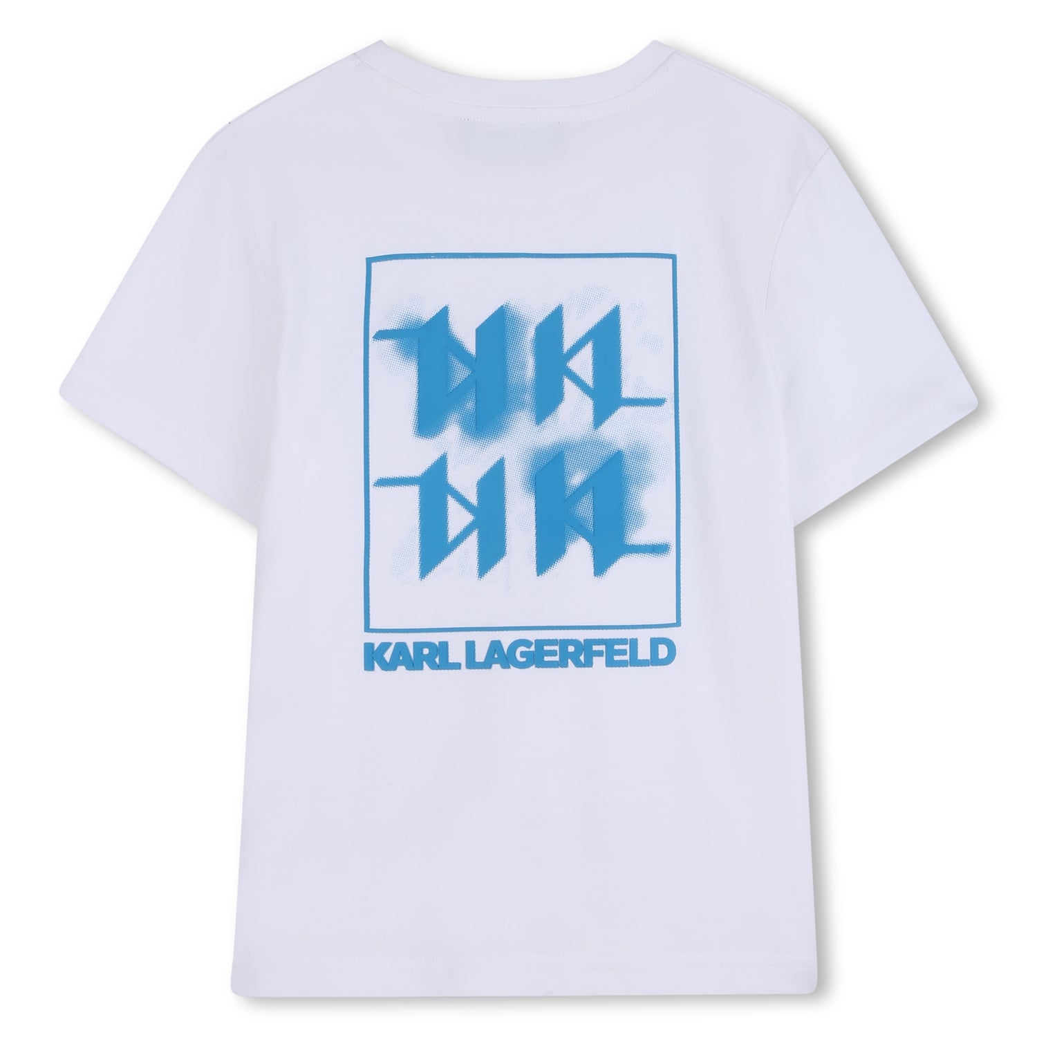 T-Shirt in White Organic Cotton Karl Lagerfeld Kids