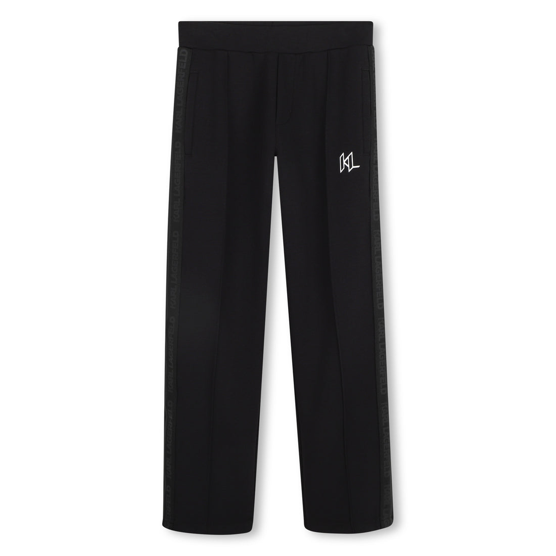 Jog Pants in Black Double Jersey Karl Lagerfeld Kids