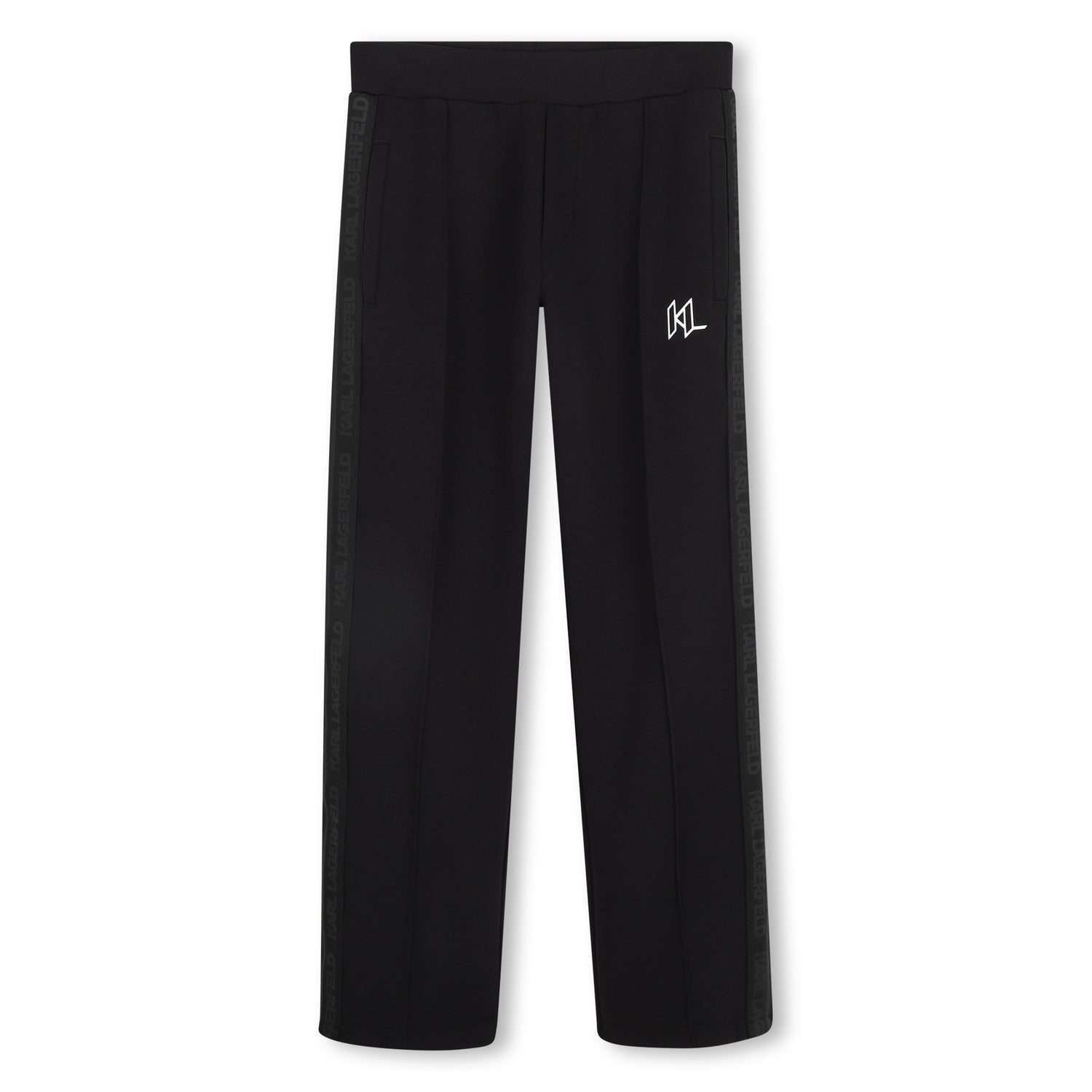 Jog Pants in Black Double Jersey Karl Lagerfeld Kids