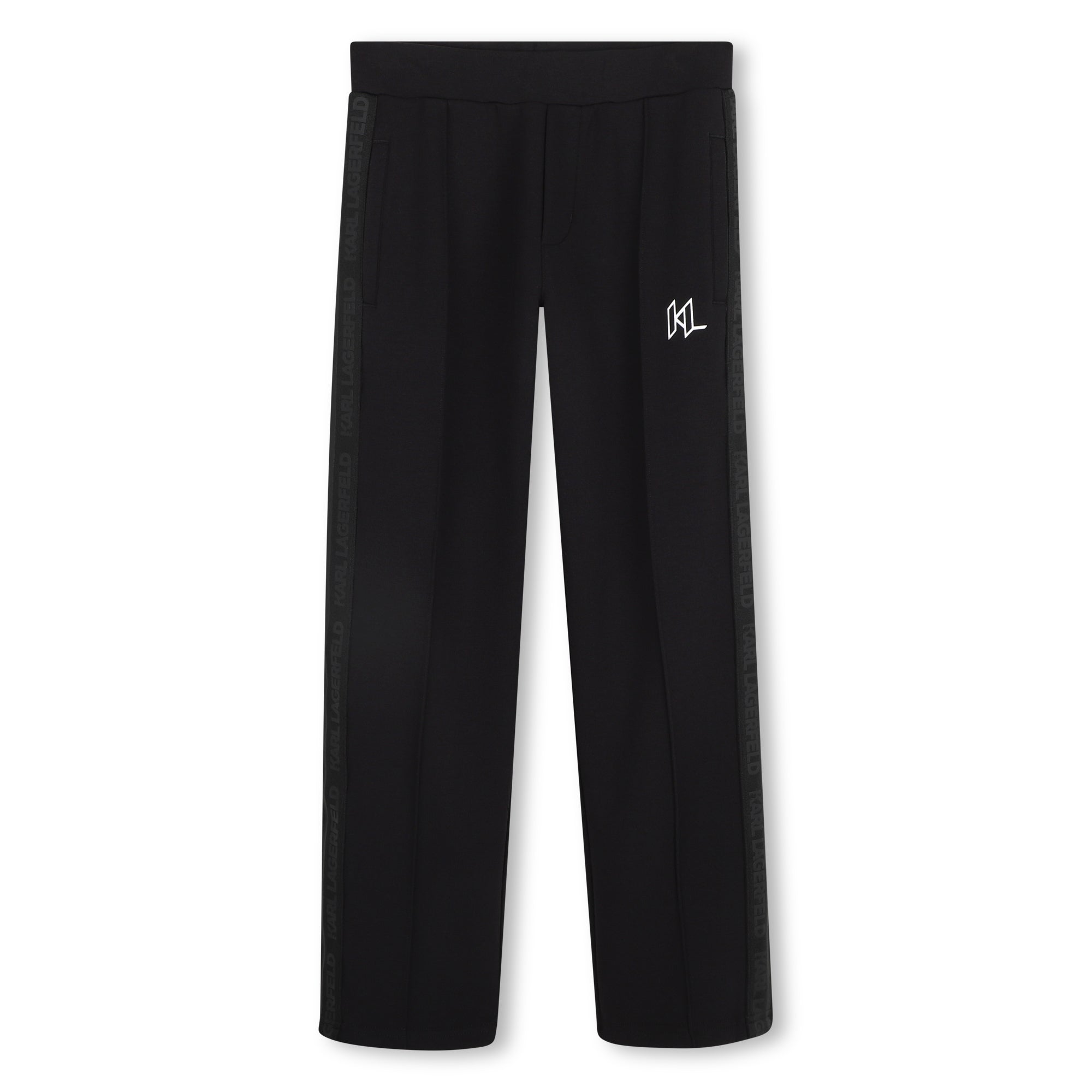 Jog Pants in Black Double Jersey Karl Lagerfeld Kids