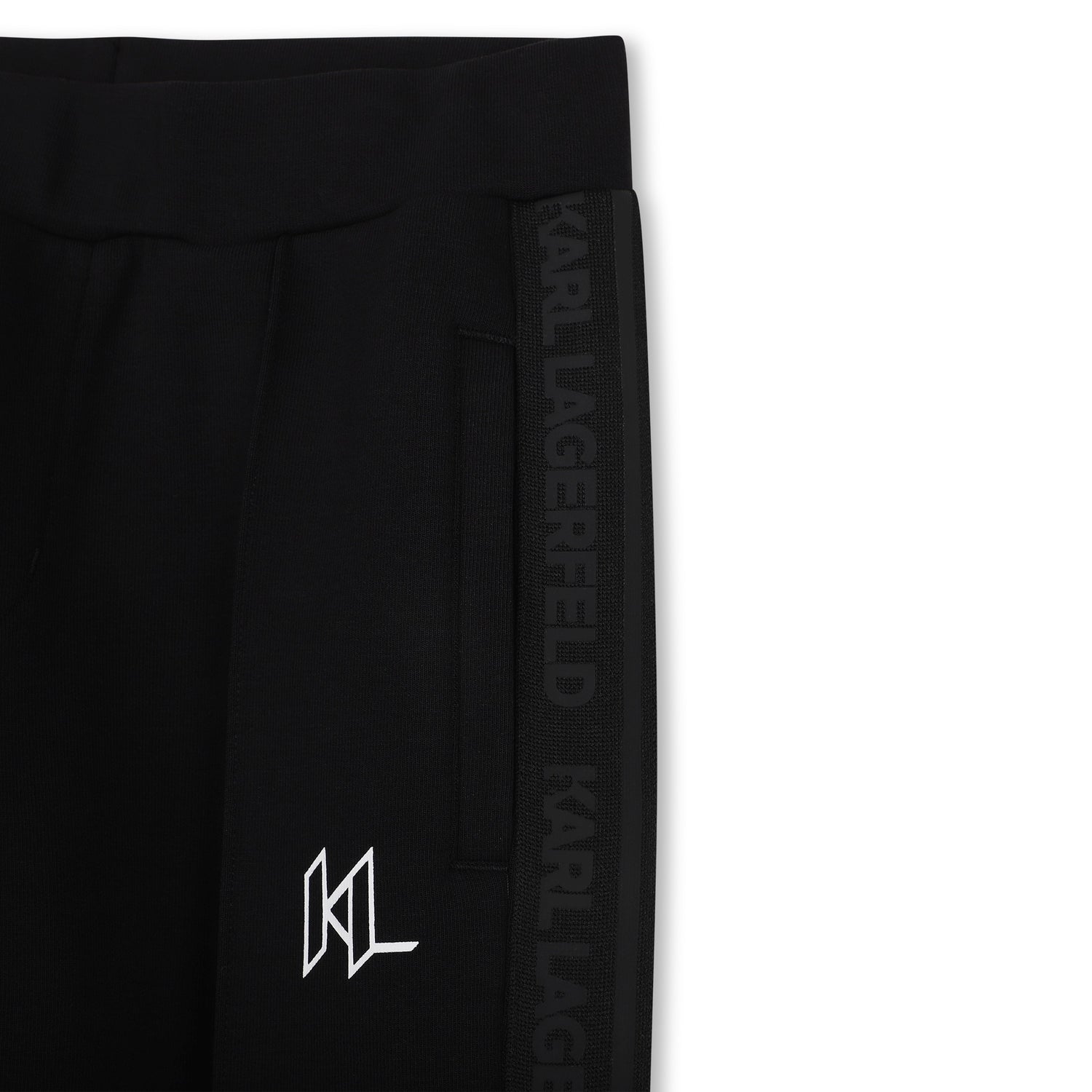 Jog Pants in Black Double Jersey Karl Lagerfeld Kids