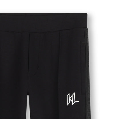 Jog Pants in Black Double Jersey Karl Lagerfeld Kids