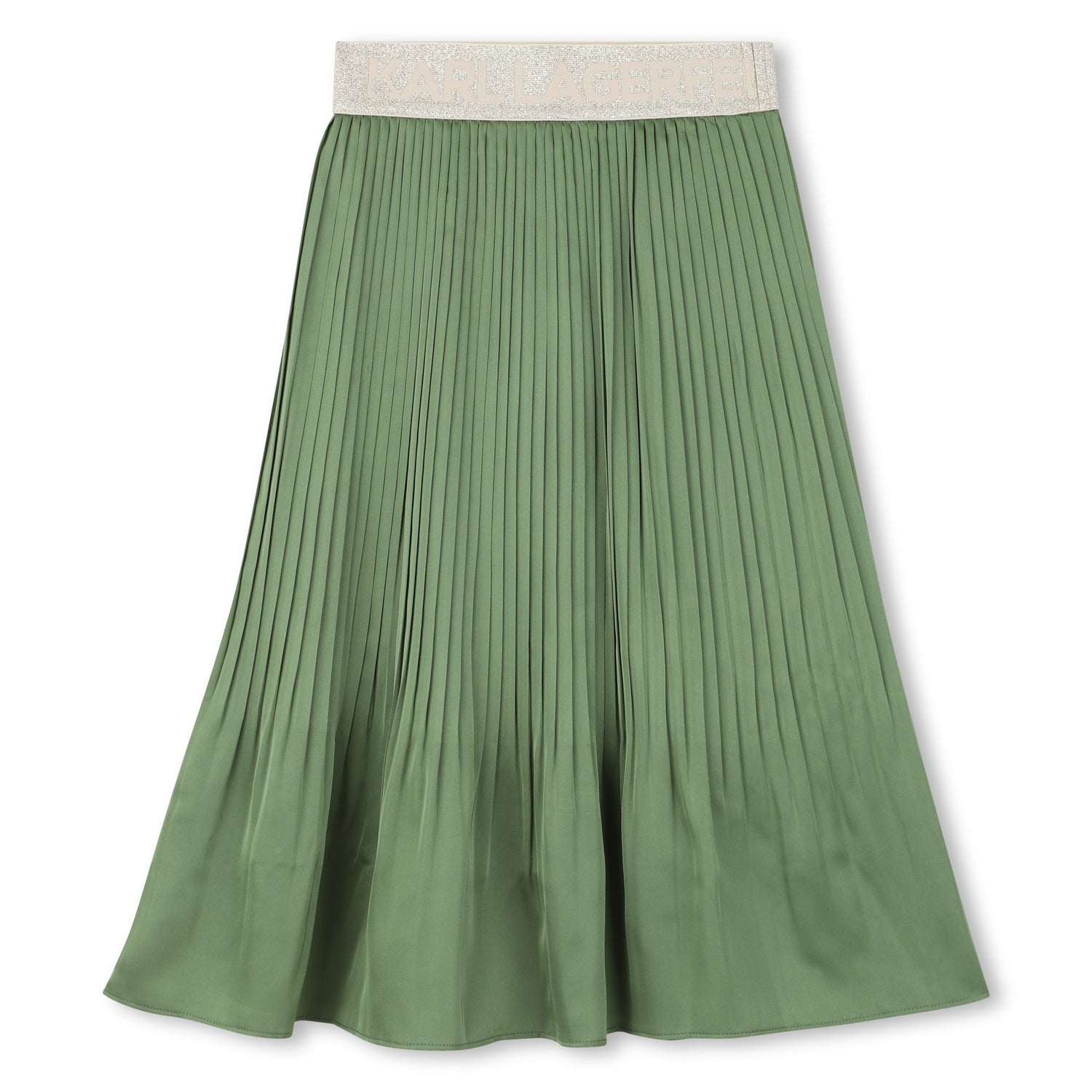 Pleated Midi Skirt in Dill Karl Lagerfeld Kids