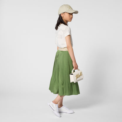 Pleated Midi Skirt in Dill Karl Lagerfeld Kids