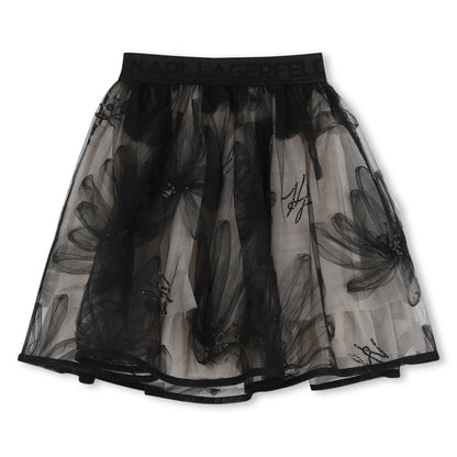 Mesh Skirt in Black Karl Lagerfeld Kids