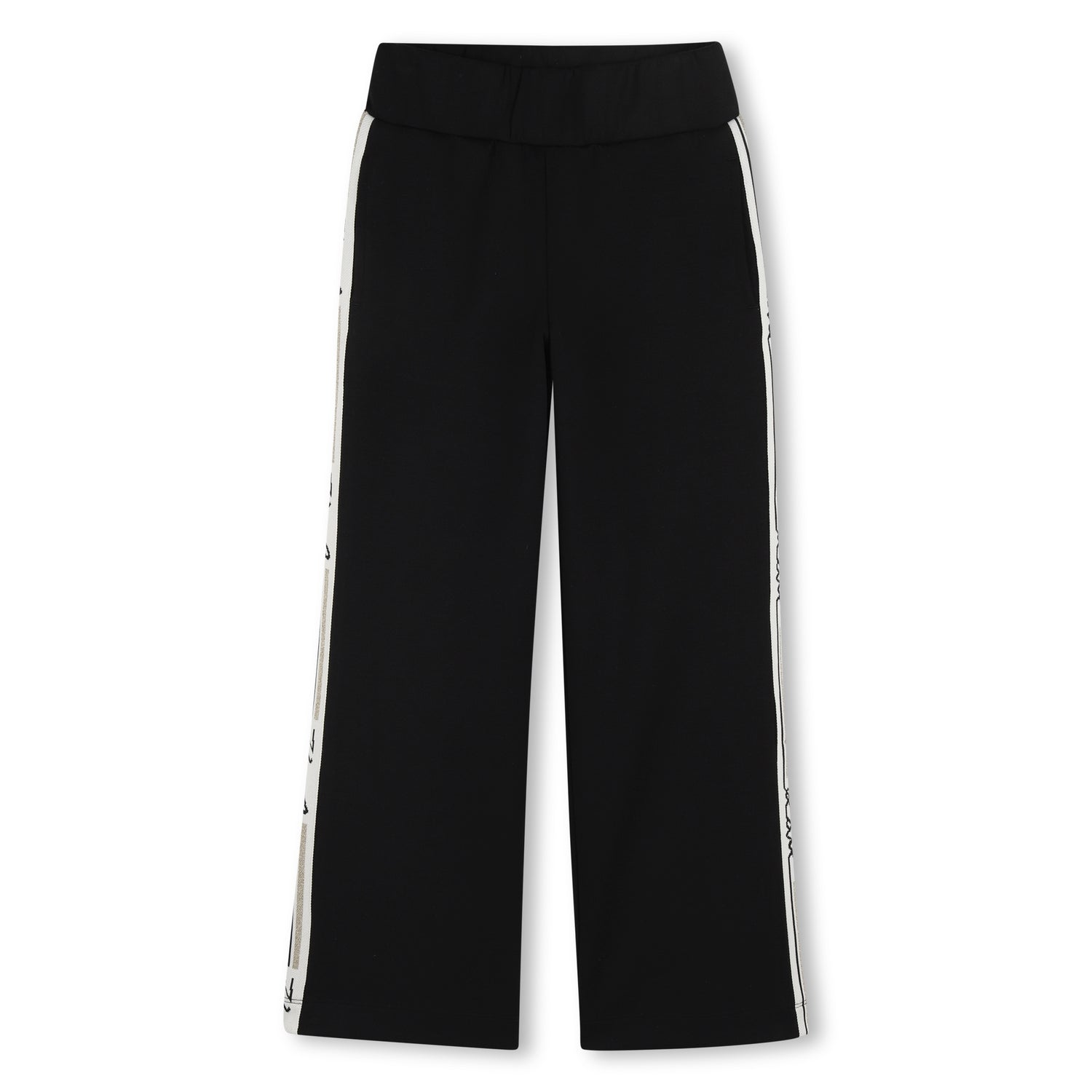 Jogging Pants in Black Double Jersey Karl Lagerfeld Kids
