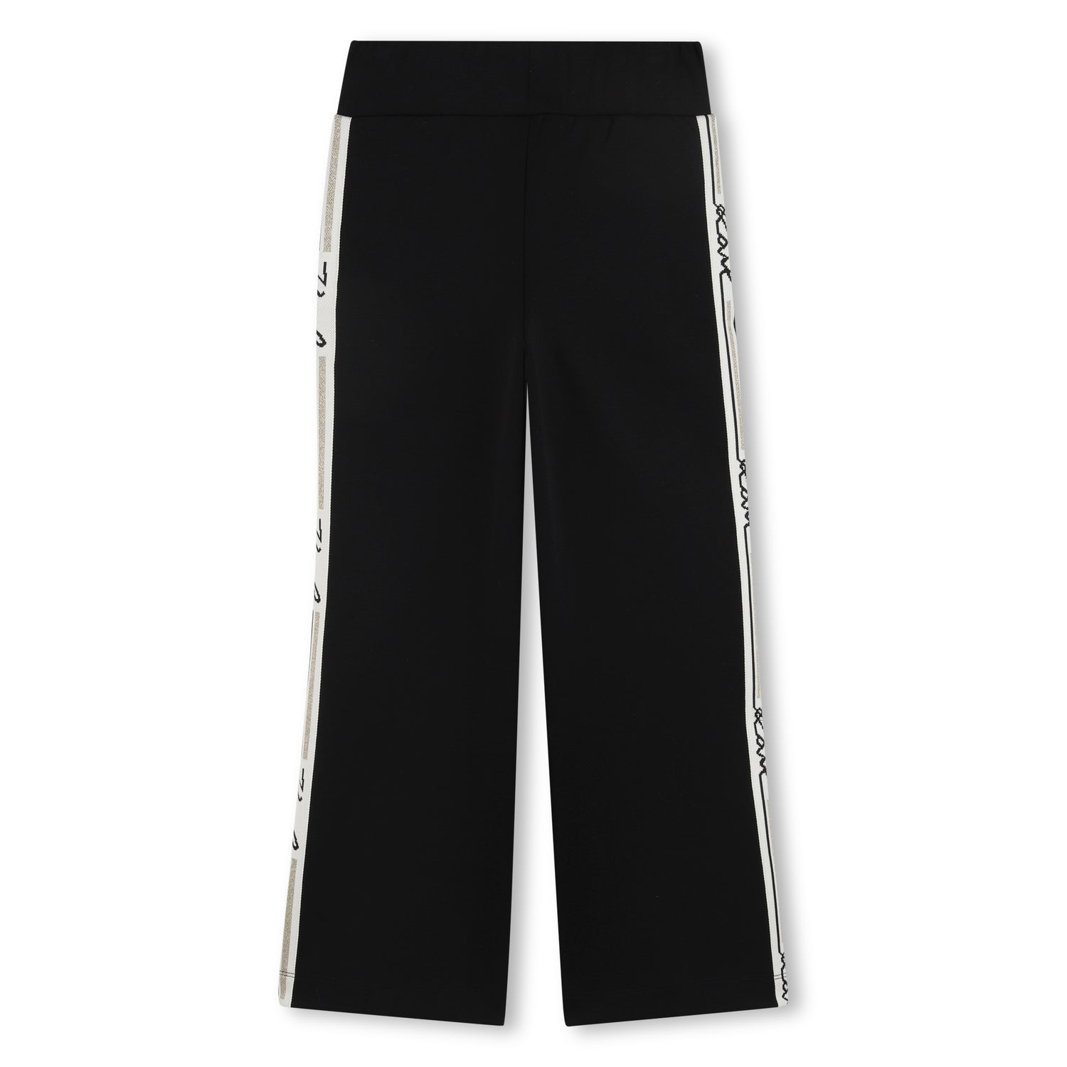 Jogging Pants in Black Double Jersey Karl Lagerfeld Kids
