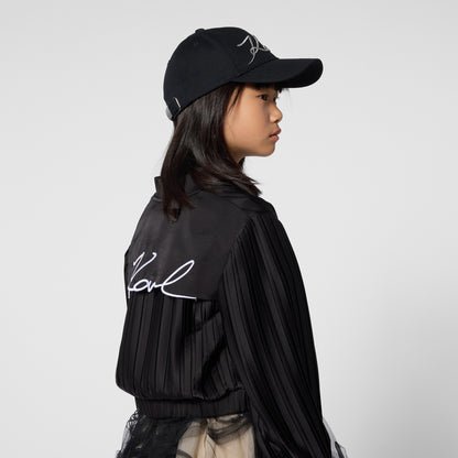 Pleated Jacket in Black Karl Lagerfeld Kids