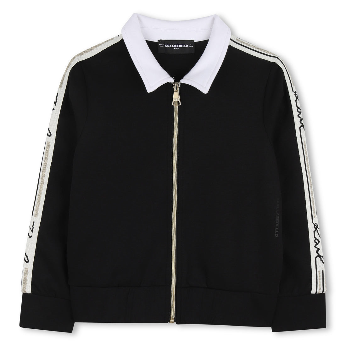 Cardigan in Black Double Jersey Karl Lagerfeld Kids