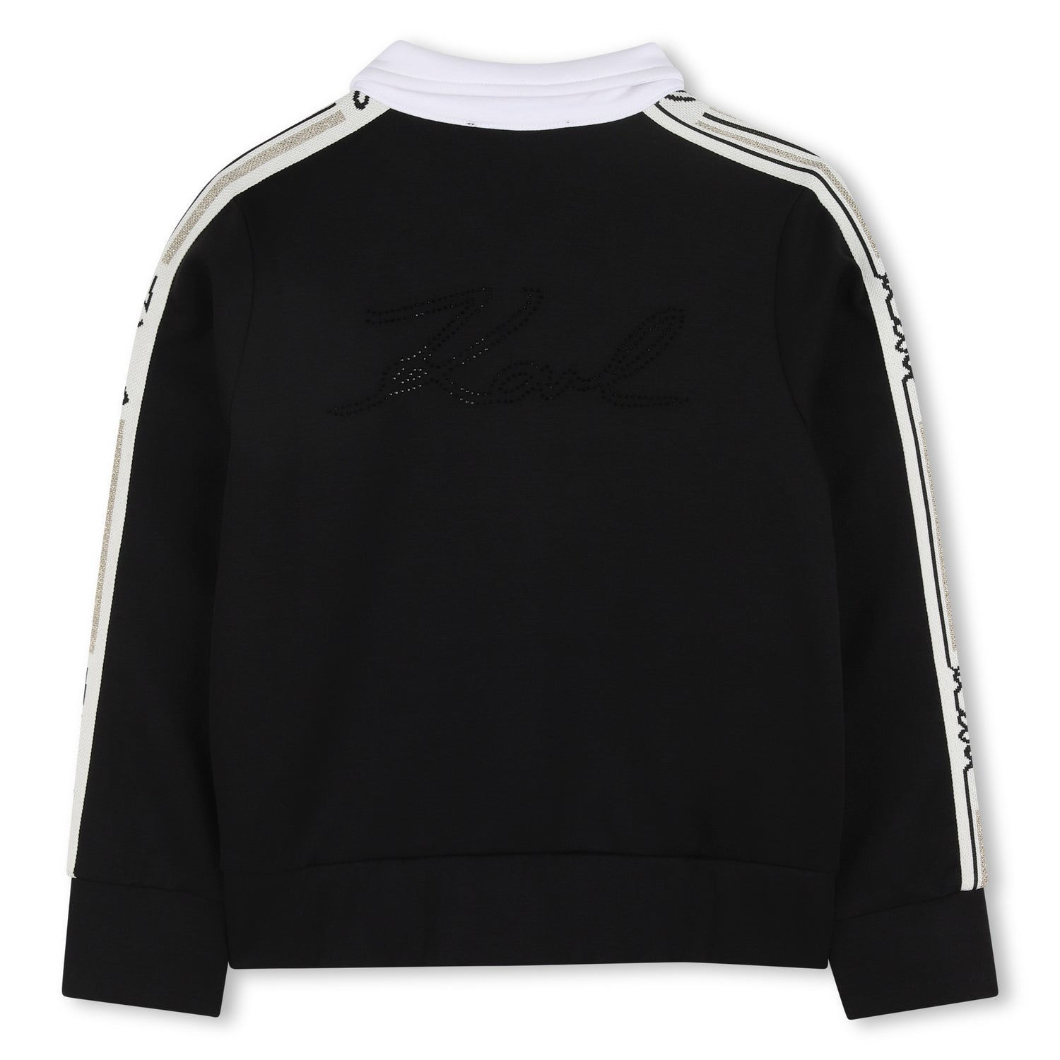 Cardigan in Black Double Jersey Karl Lagerfeld Kids