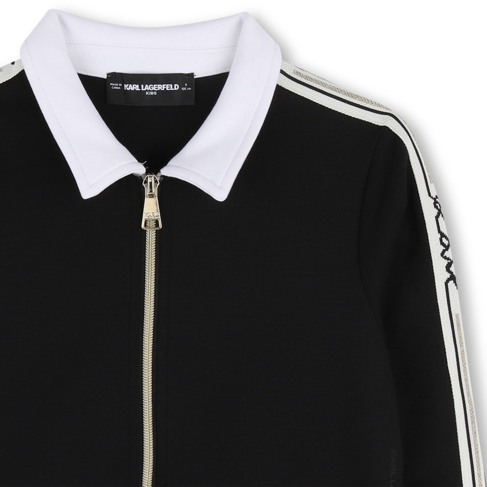 Cardigan in Black Double Jersey Karl Lagerfeld Kids