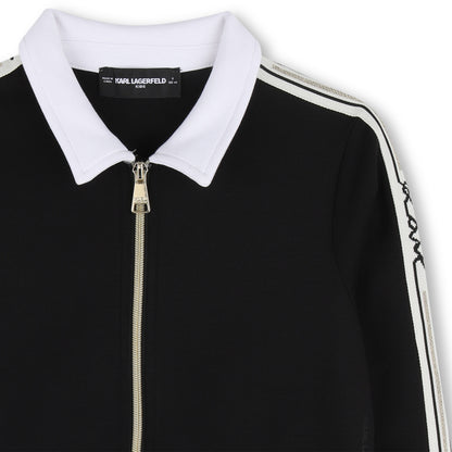 Cardigan in Black Double Jersey Karl Lagerfeld Kids