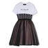 Two-Material Short-Sleeve Dress Karl Lagerfeld Kids