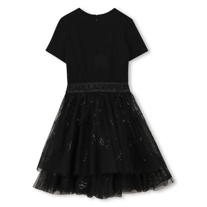 Ceremony Dress in Black Karl Lagerfeld Kids