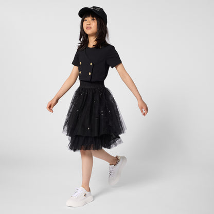 Ceremony Dress in Black Karl Lagerfeld Kids