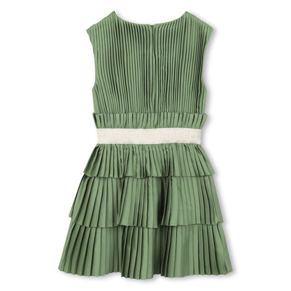 Pleated Dress in Dill Karl Lagerfeld Kids