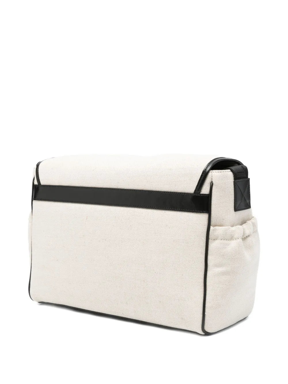 Cotton-Linen Canvas Changing Bag with Embroidered Logo