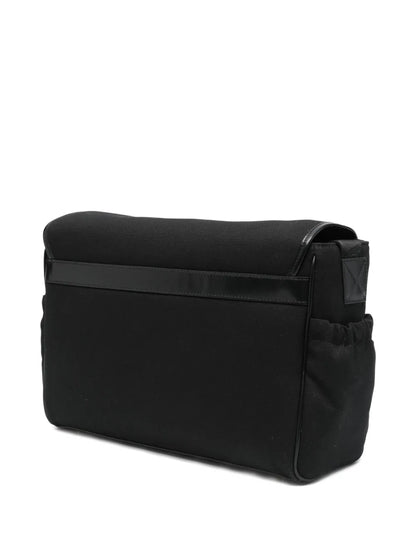 Cotton-Linen Canvas Changing Bag with Embroidered Logo