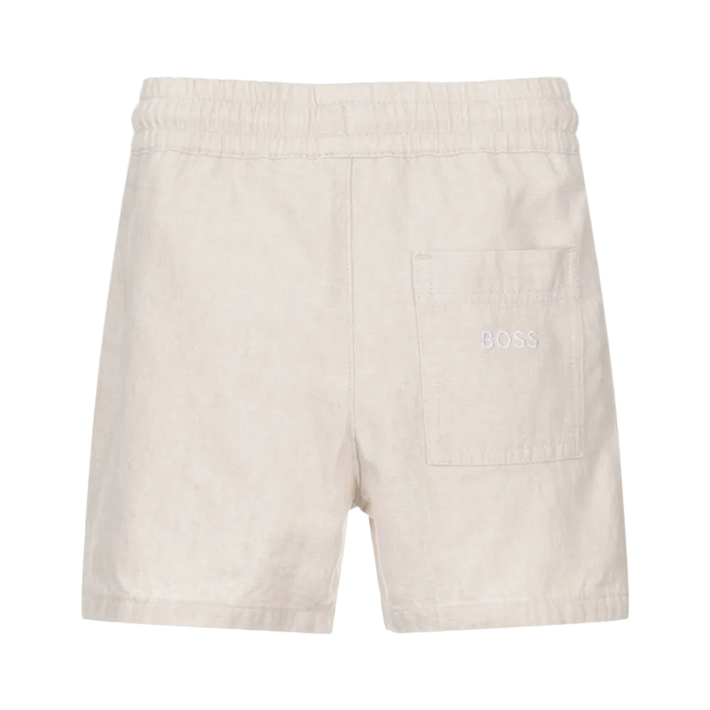 Linen Blend Elasticated Shorts Hugo Boss