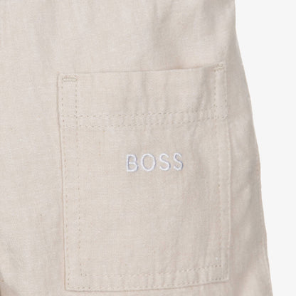 Linen Blend Elasticated Shorts Hugo Boss