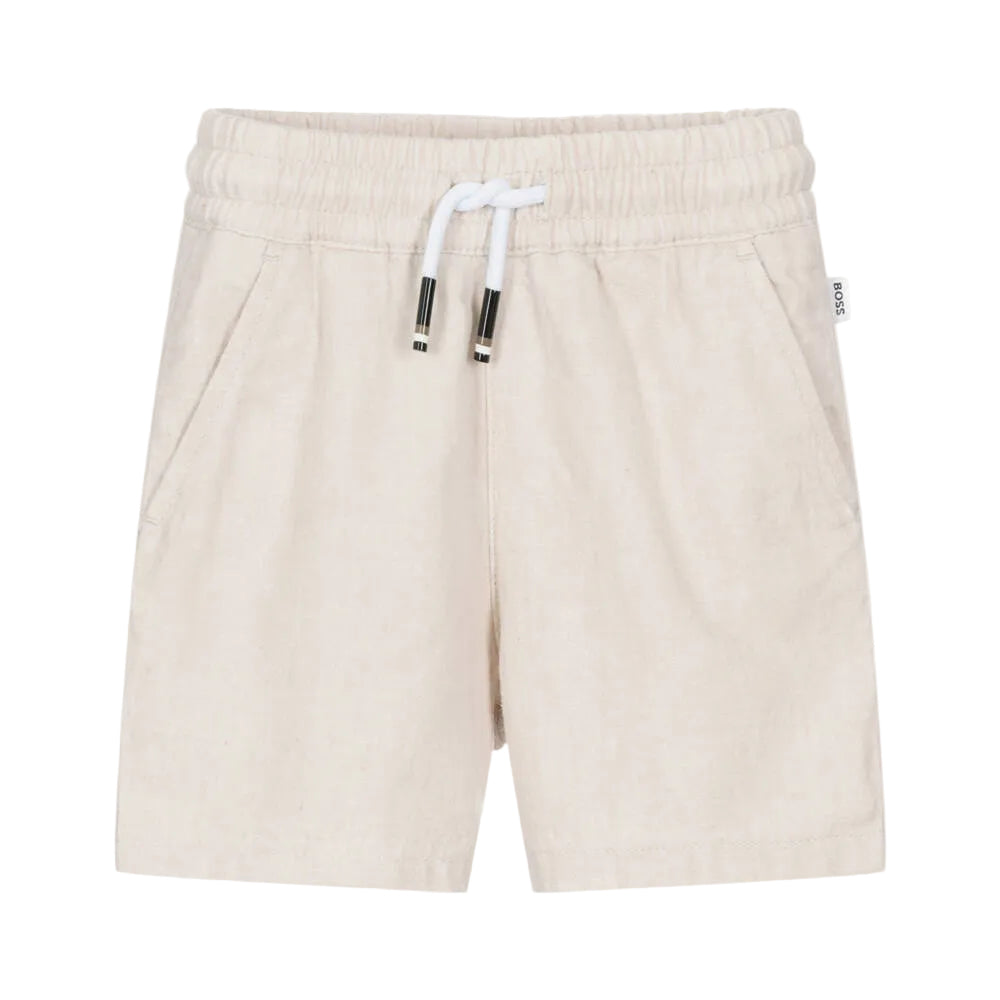 Linen Blend Elasticated Shorts Hugo Boss