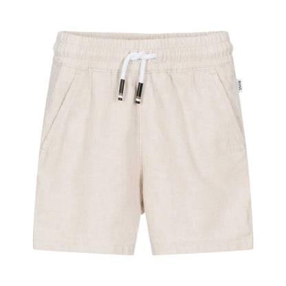 Linen Blend Elasticated Shorts Hugo Boss