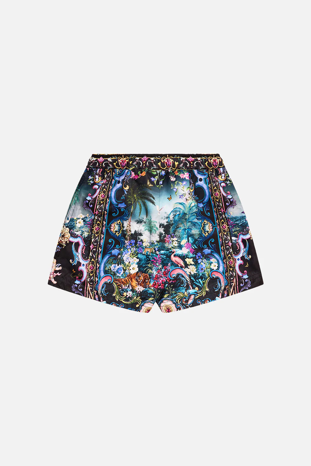 Basked In Baroque Boys Mid Boardshort With Elastic Waist