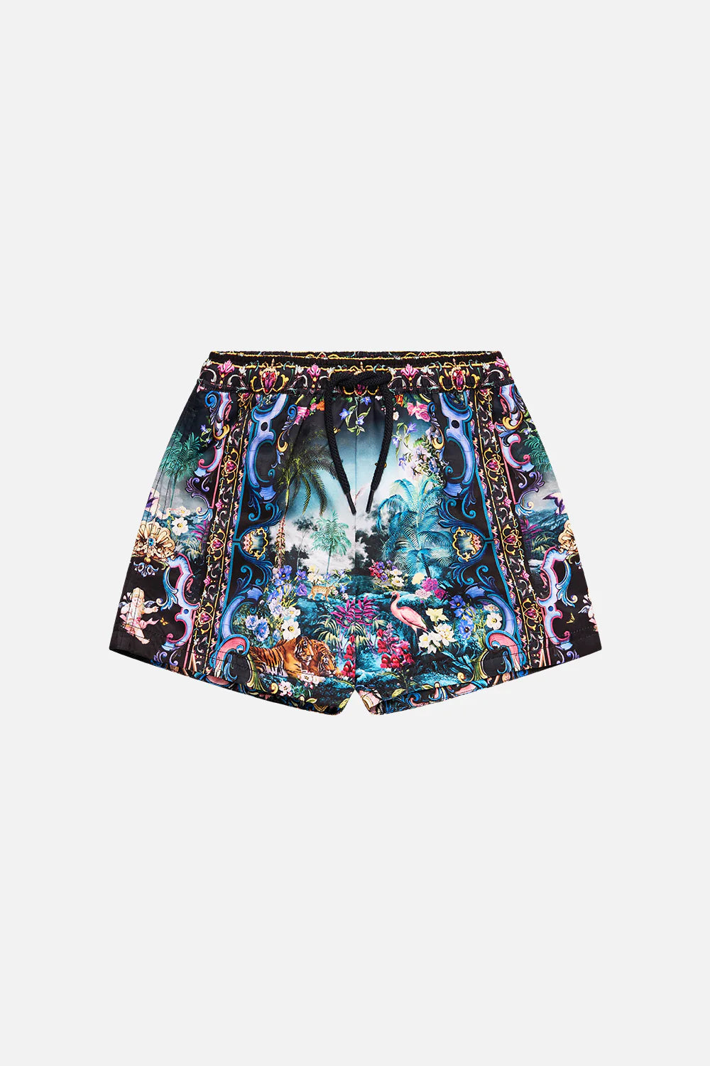 Basked In Baroque Boys Mid Boardshort With Elastic Waist