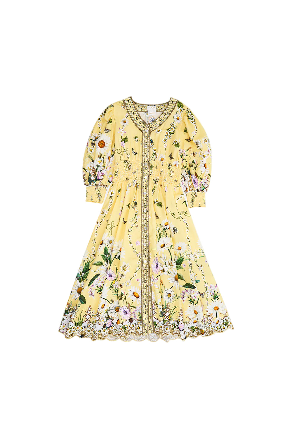 Kids Shirred Button Through Maxi Dress 4-10