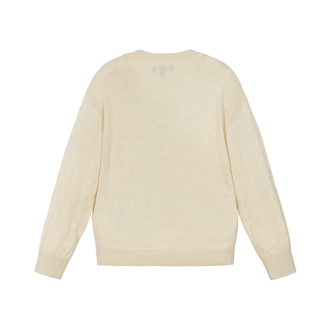Toddler Beige Cotton Knit Eagle Cardigan