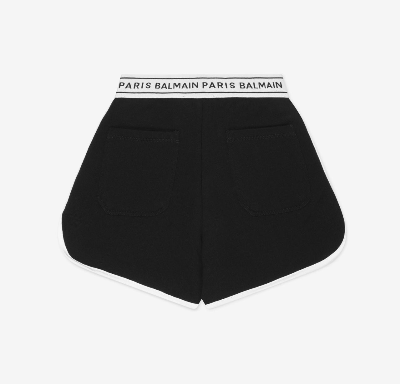 White Cotton Logo Shorts