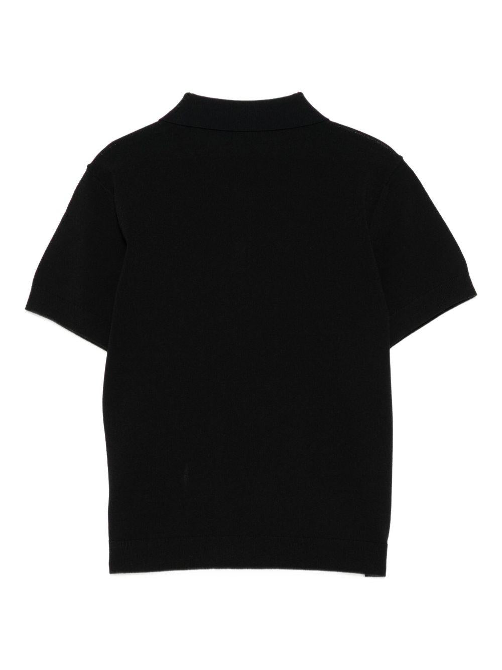 Navy Cotton Short Sleeve T-Shirt with Ribbed Cuffs