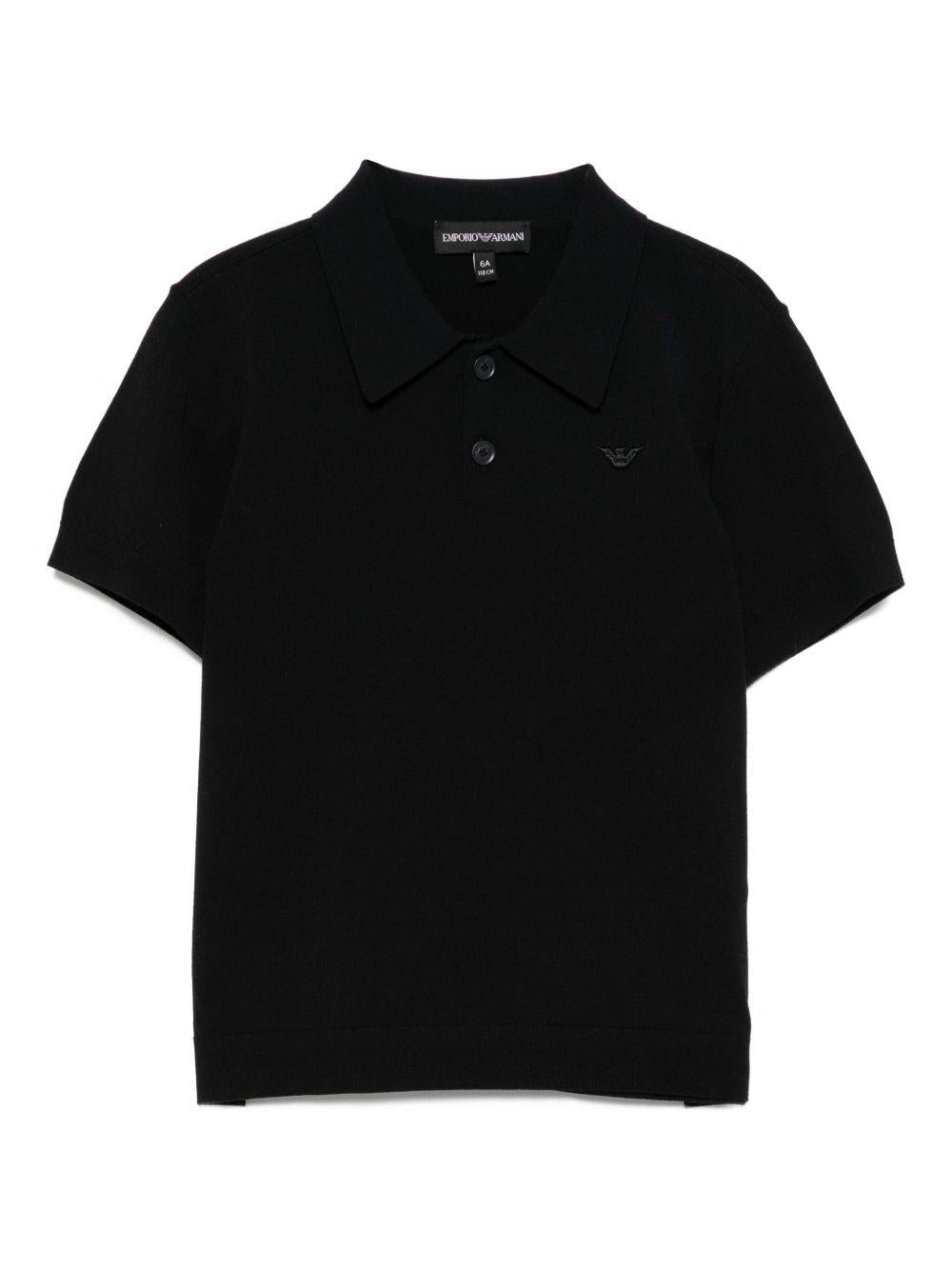 Navy Cotton Short Sleeve T-Shirt with Ribbed Cuffs