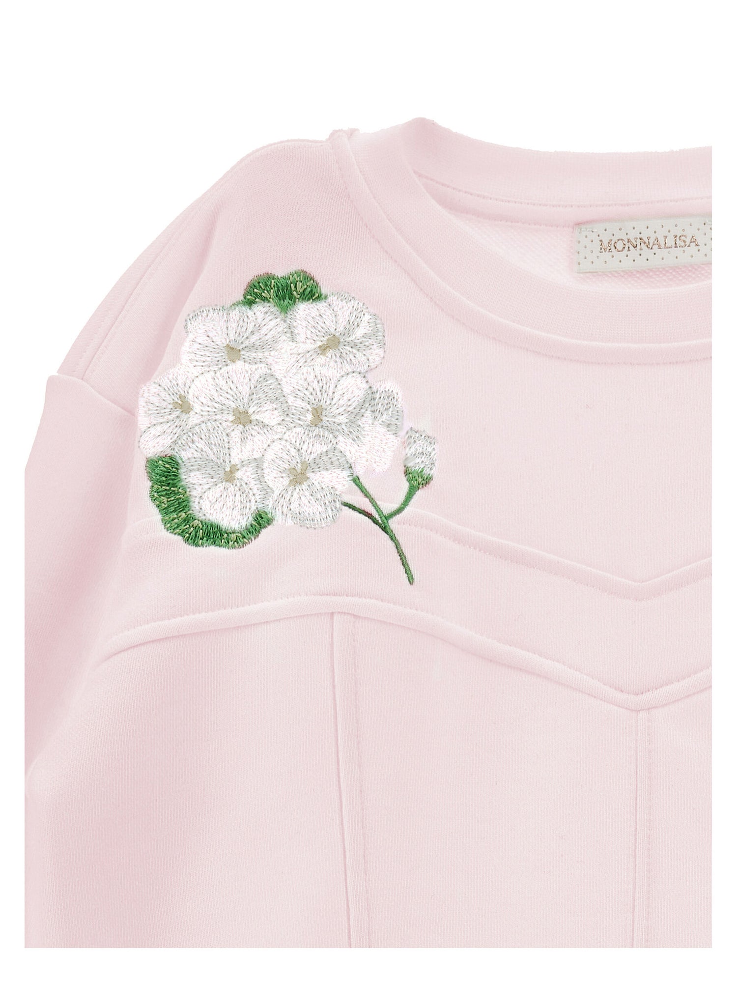 Floral Bustier Shiny Fleece Monnalisa