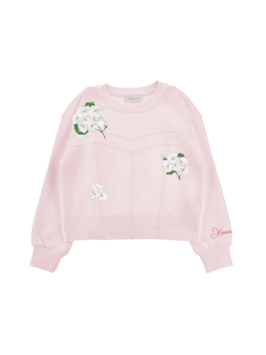 Floral Bustier Shiny Fleece Monnalisa