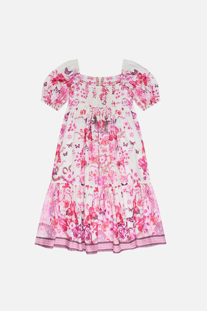 Camilla Botanical Novella Midi Dress With Puff Sleeve 4-10 Years