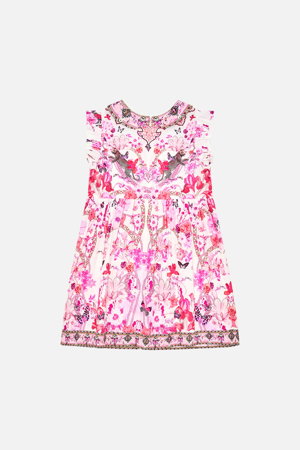 Camilla Botanical Novella Kids Mini Dress With Collar 4-10 Years