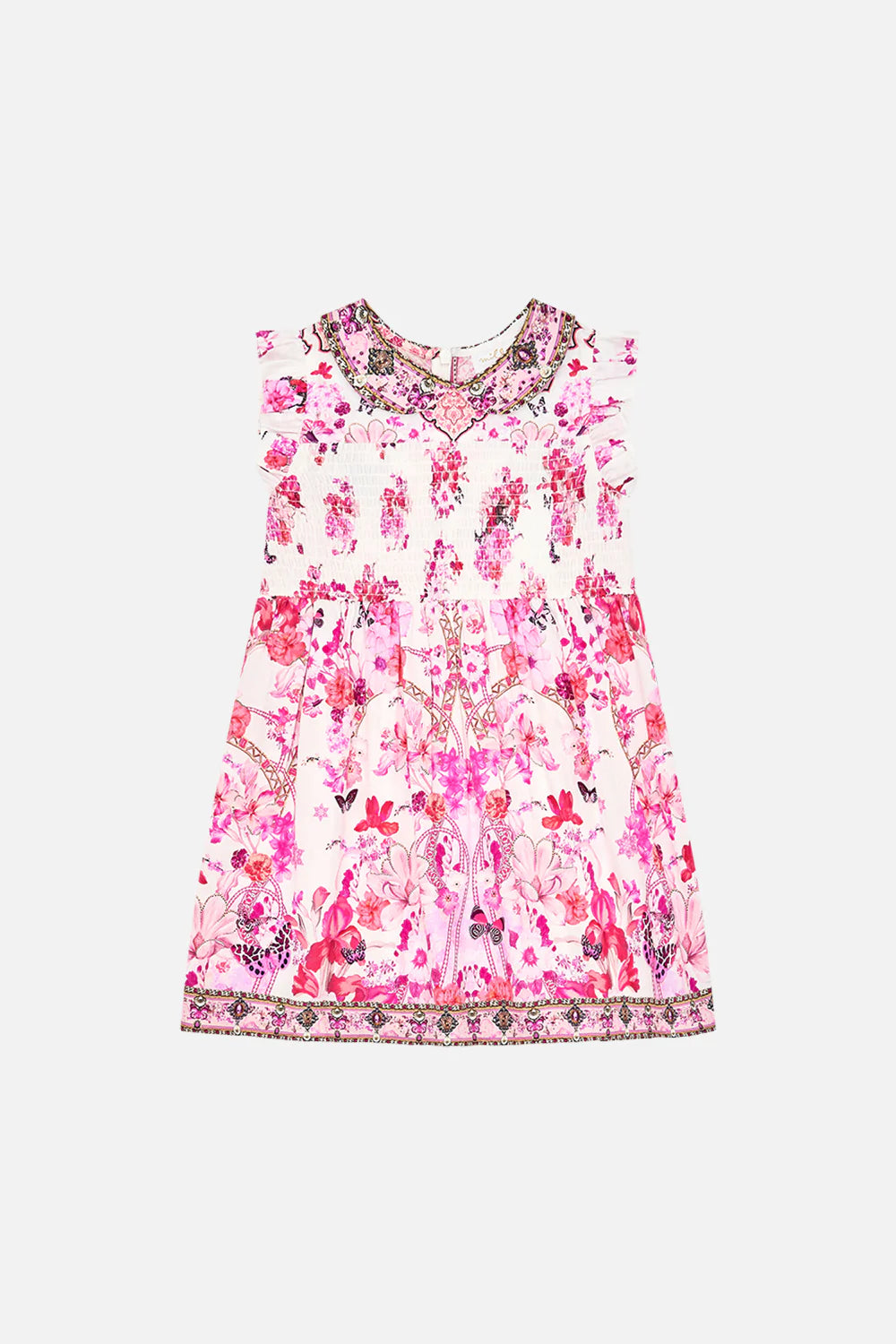 Camilla Botanical Novella Kids Mini Dress With Collar 4-10 Years