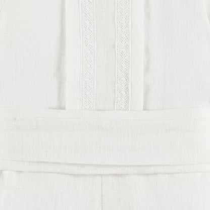 Woven Newborn Blouse and Shorts Set in Cream Paz Rodriguez