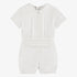 Woven Newborn Blouse and Shorts Set in Cream Paz Rodriguez