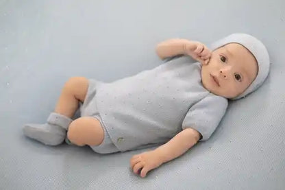 Set Knit Newborn Sweater And Leggins Pastel Blue Paz Rodriguez