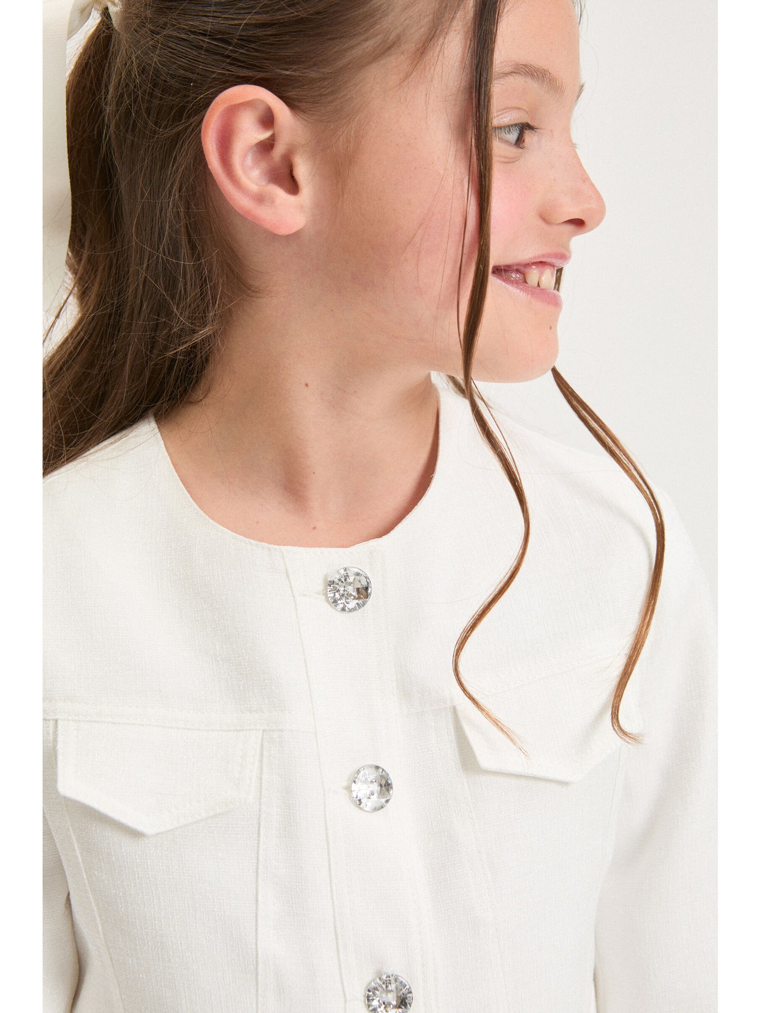 Jacket With Jewel Buttons Monnalisa